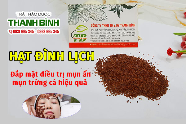 hạt đình lịch trị mụn