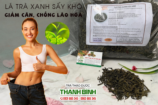 Lá trà xanh sấy khô Thảo Dược Thanh Bình