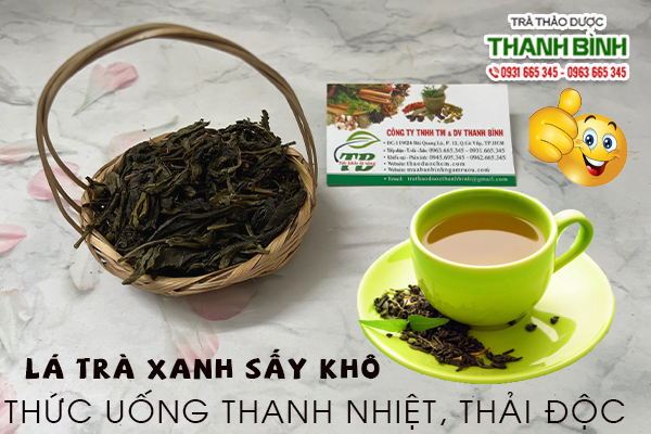 Lá trà xanh sấy khô Thảo dược Thanh Bình