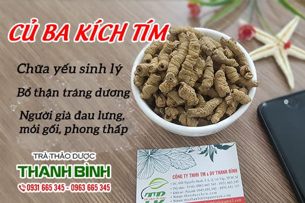 Công dụng chính của ba kích tím ngâm rượu